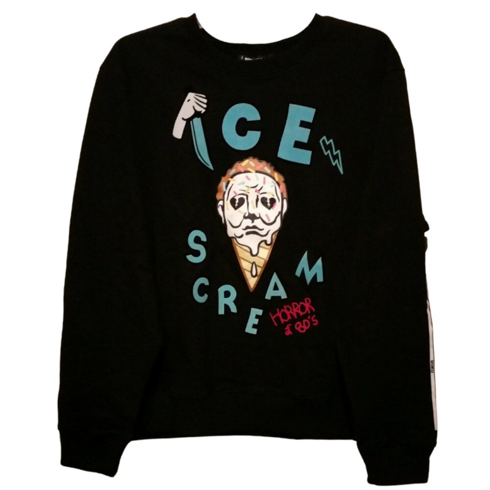 NEW- Roku Studio Halloween Ice Scream Michael Myers Black Sweatshirt Size 3XL